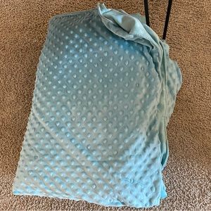 Twin Duvet Cover - Teal with Velvet